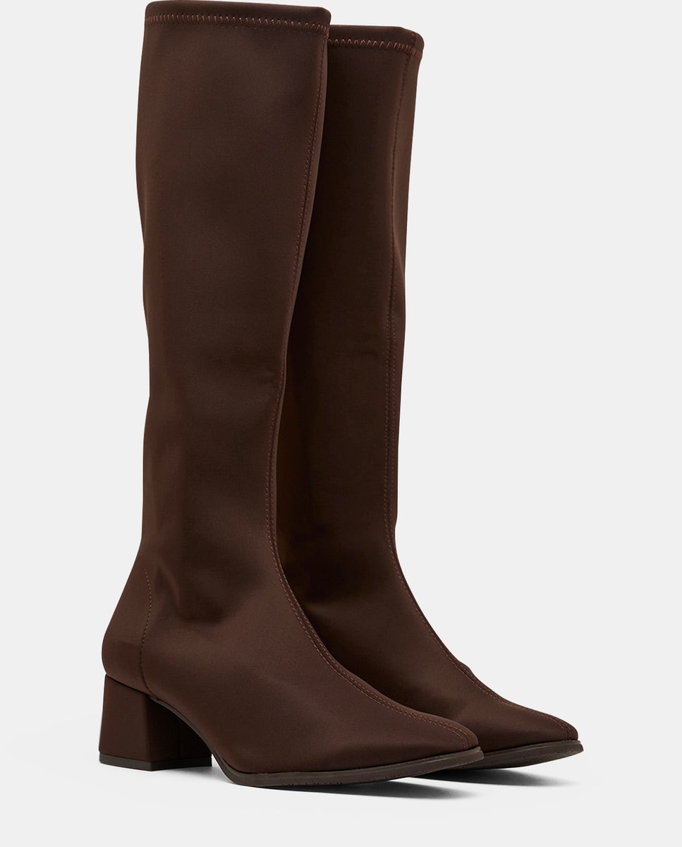 Imagen 2 de Botas fax studio de mujer en tejido elástico negro - Miss Elastic - Marrón Marrón