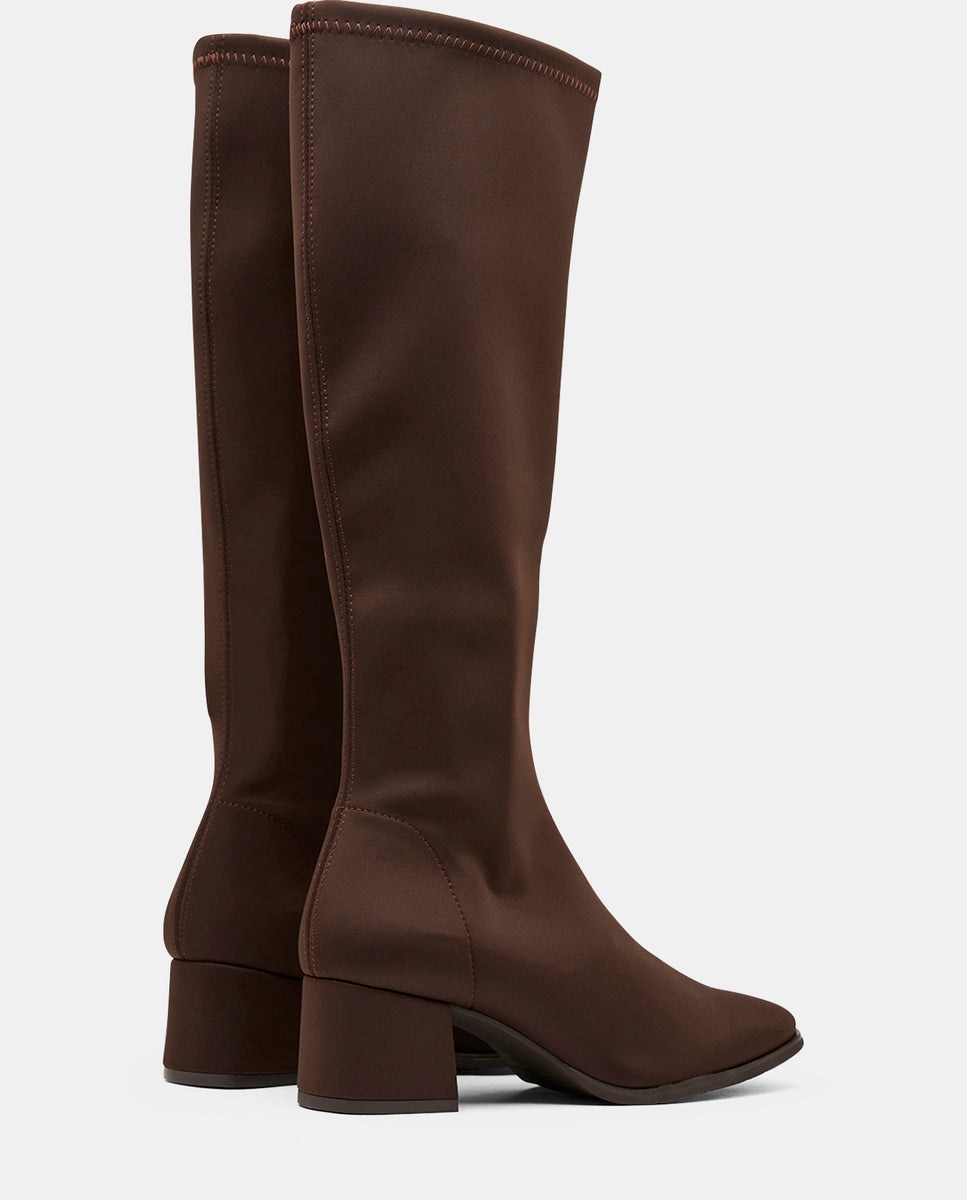 Imagen 3 de Botas fax studio de mujer en tejido elástico negro - Miss Elastic - Marrón Marrón