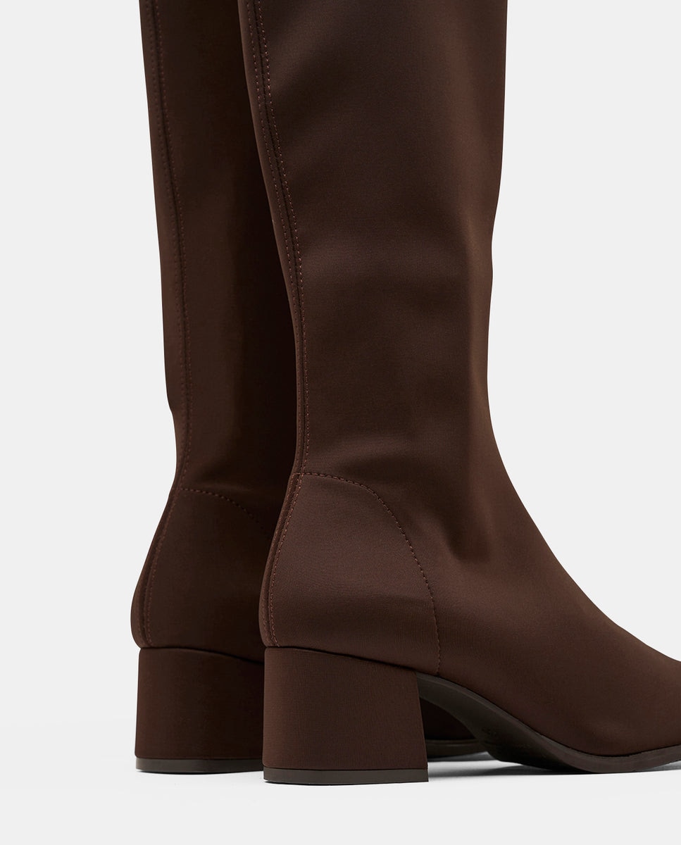 Imagen 5 de Botas fax studio de mujer en tejido elástico negro - Miss Elastic - Marrón Marrón
