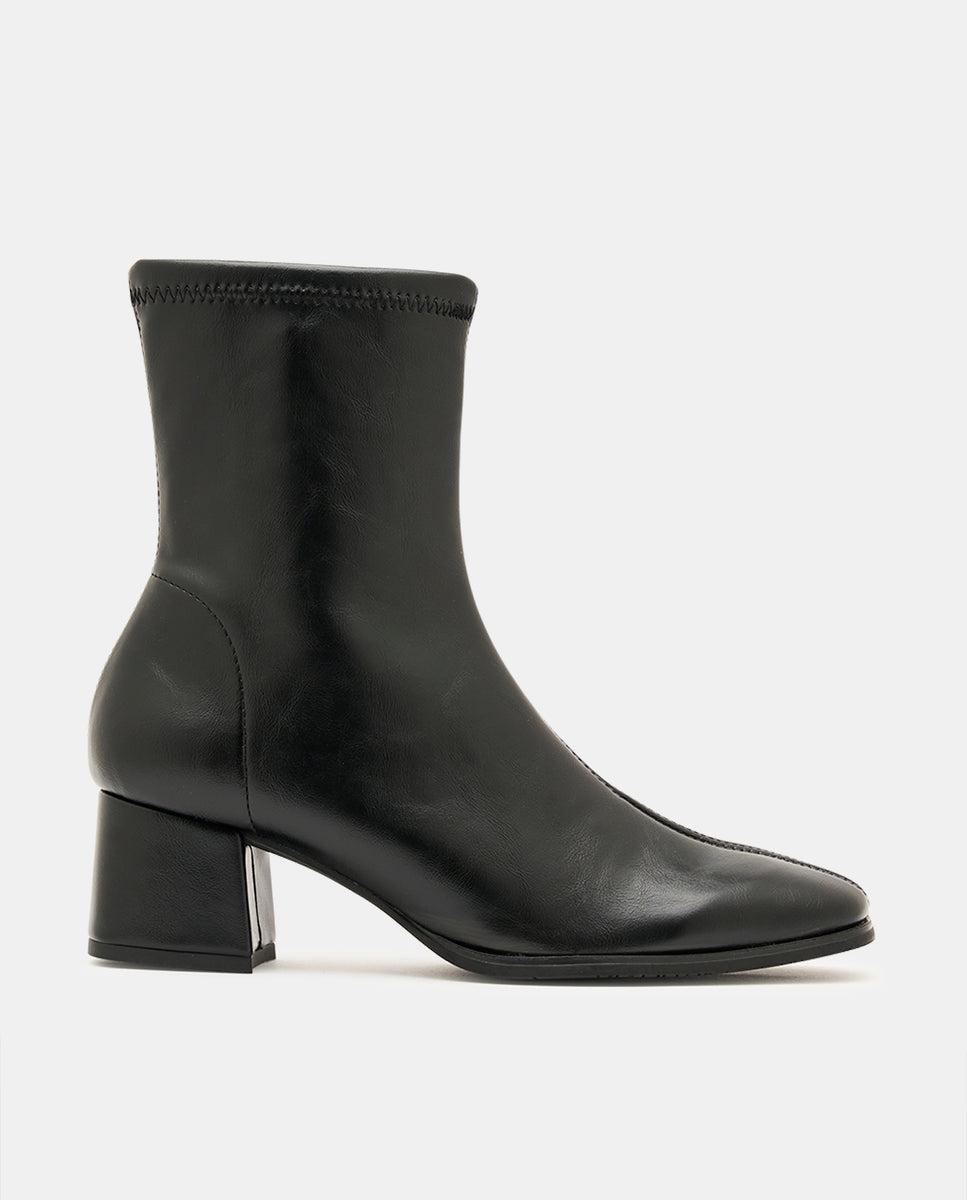 Botines fax studio de mujer en tejido elástico camel - Miss Elastic - Negro Negro-1