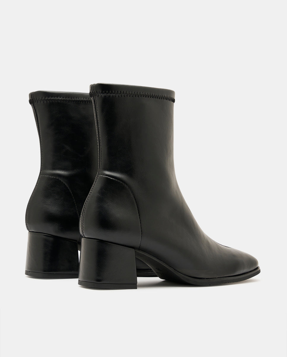 Botines fax studio de mujer en tejido elástico camel - Miss Elastic - Negro Negro-4