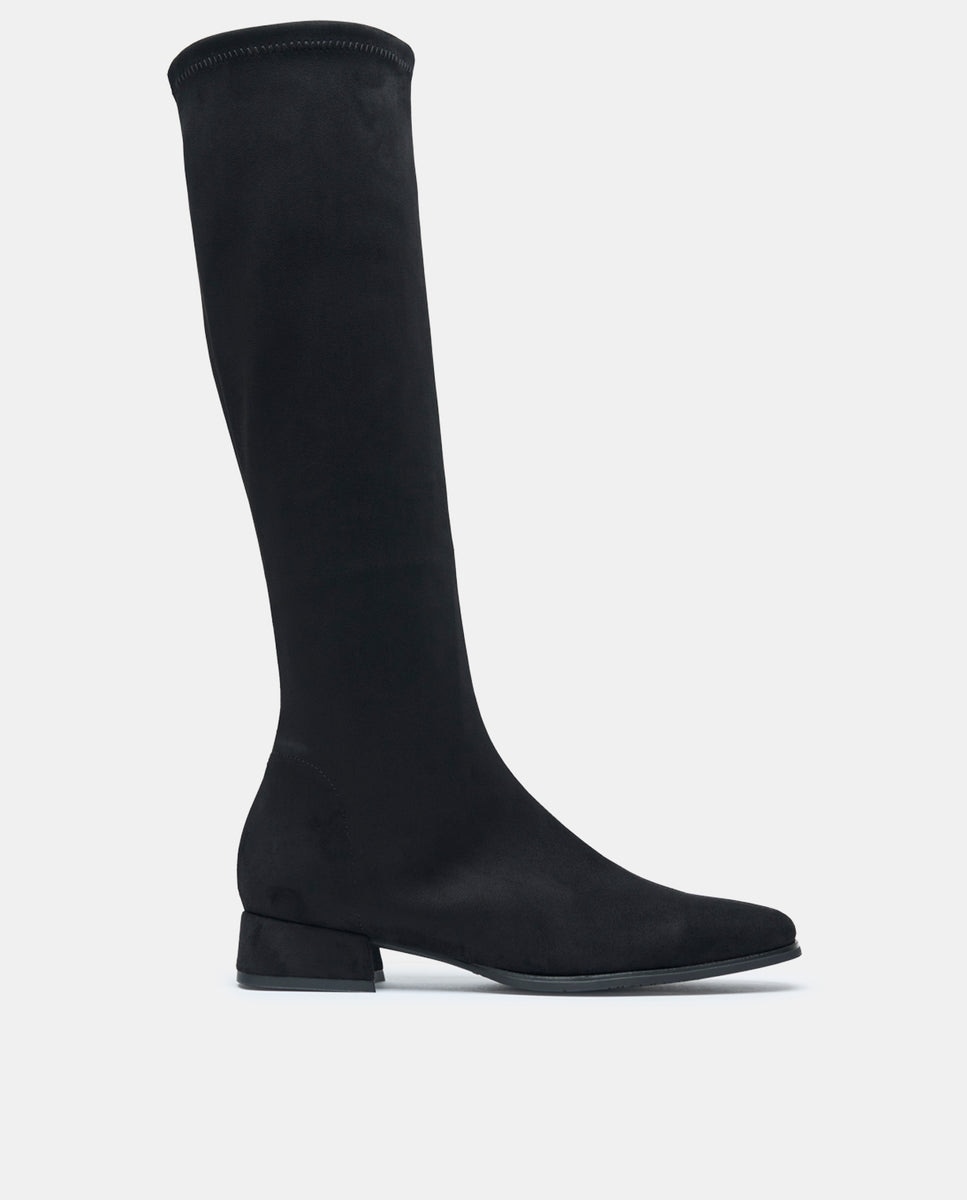 Imagen 4 de Botas faxe studio de mujer en efecto ante canela - Miss Elastic - Negro Negro