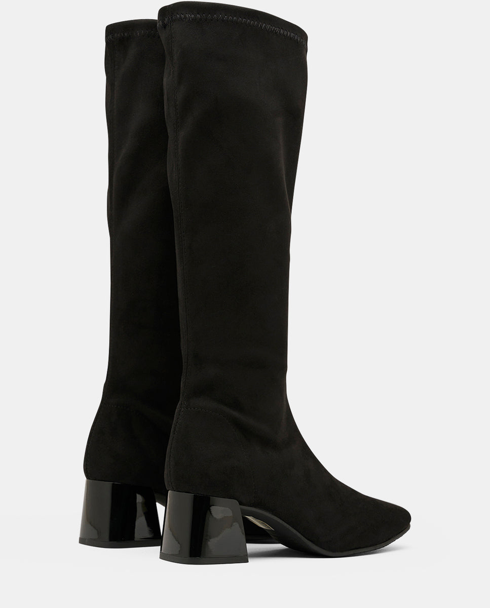 Botas fax bota de mujer en efecto ante testa - Miss Elastic - Negro Negro-3