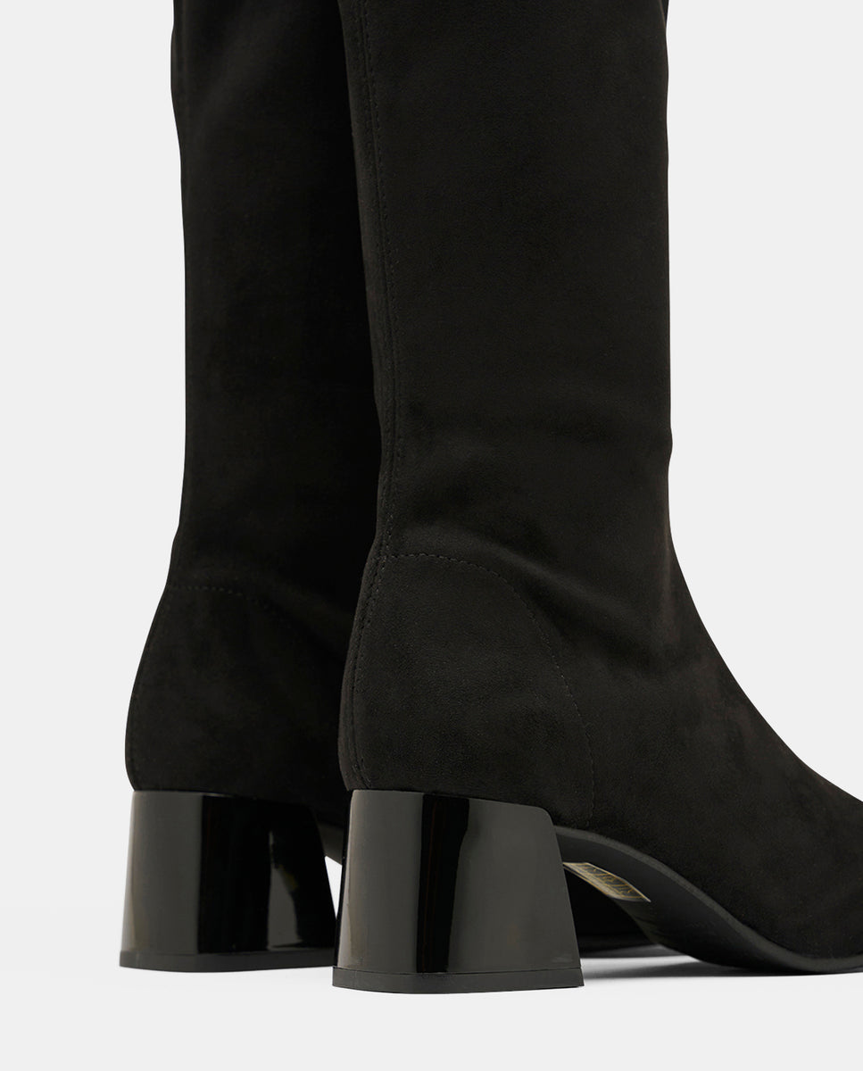 Botas fax bota de mujer en efecto ante testa - Miss Elastic - Negro Negro-4
