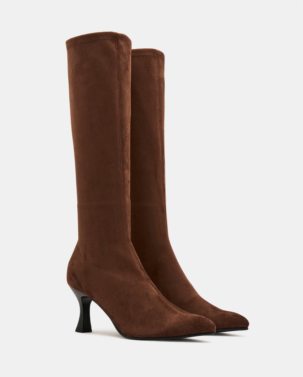 Imagen 3 de Botas zeta de mujer en efecto ante negro - Miss Elastic - Marrón Marrón