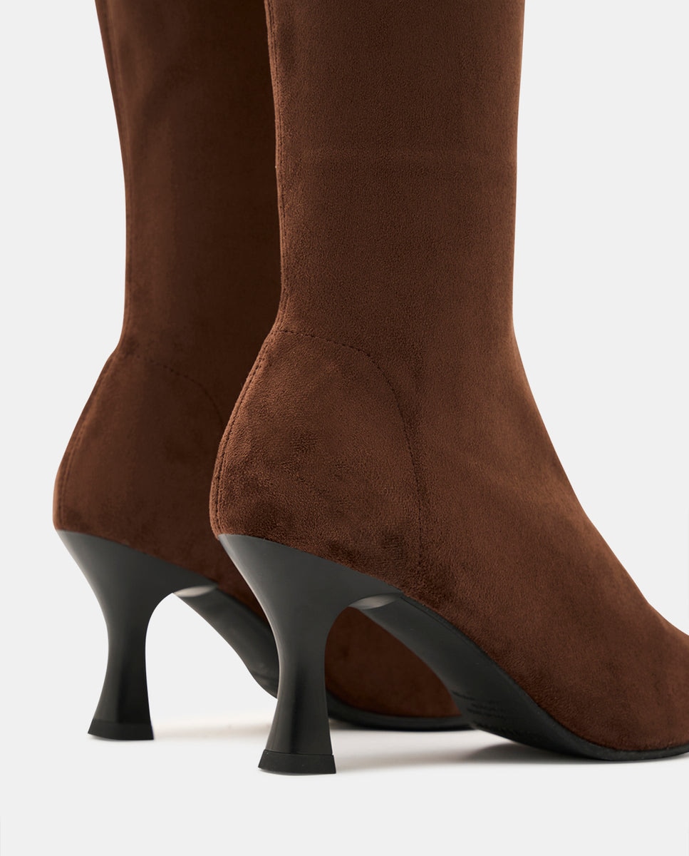 Imagen 5 de Botas zeta de mujer en efecto ante negro - Miss Elastic - Marrón Marrón