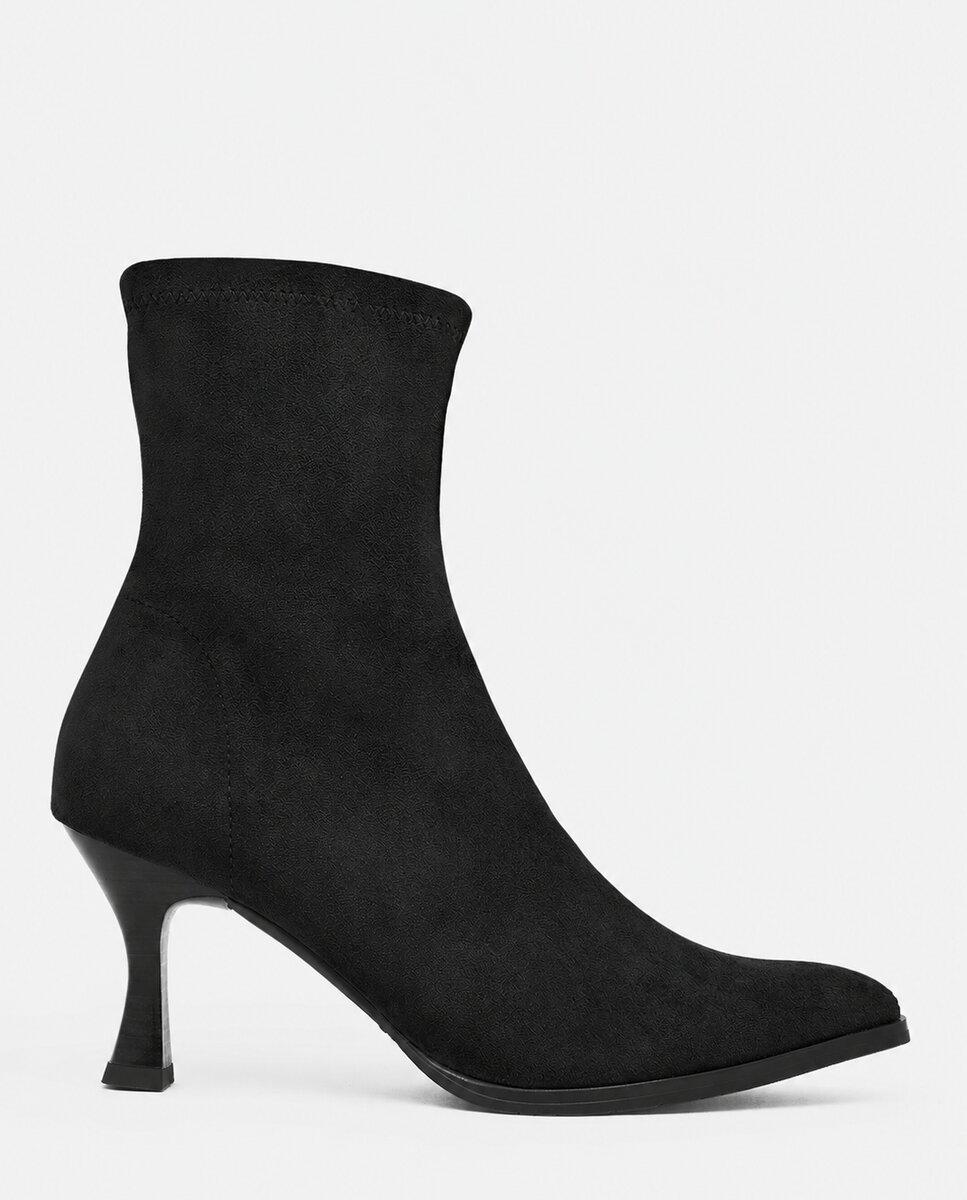 Imagen 3 de Botines zeta de mujer en efecto ante marrón - Miss Elastic - Negro Negro