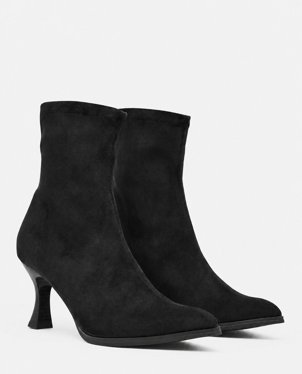 Imagen 2 de Botines zeta de mujer en efecto ante marrón - Miss Elastic - Negro Negro