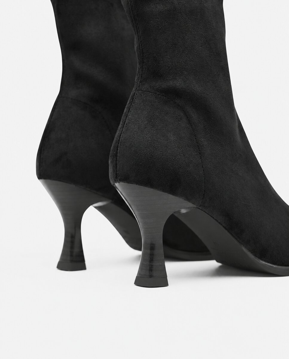 Imagen 5 de Botines zeta de mujer en efecto ante marrón - Miss Elastic - Negro Negro