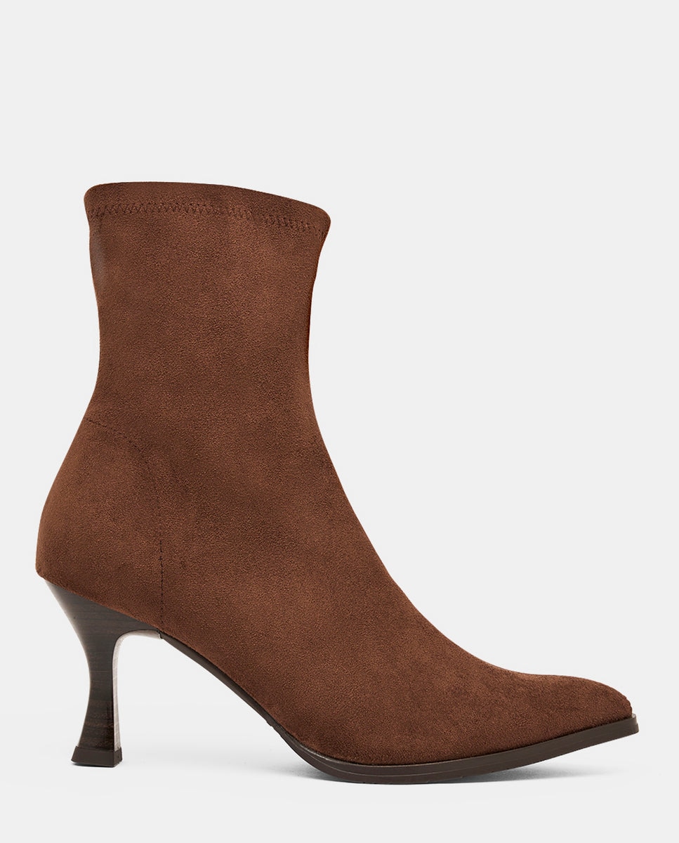 Imagen 3 de Botines zeta de mujer en efecto ante - Miss Elastic - Marrón Marrón