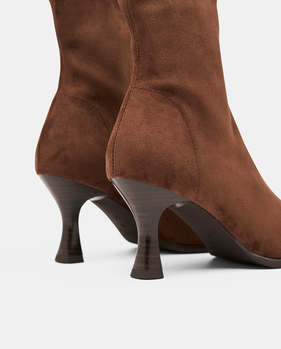 Imagen 5 de Botines zeta de mujer en efecto ante - Miss Elastic - Marrón Marrón