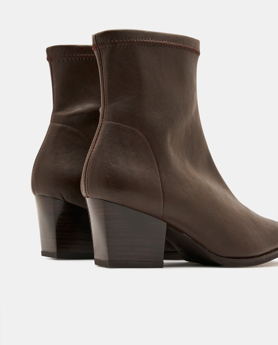 Botines texaco de mujer en tejido técnico elástico testa - Miss Elastic - Marrón chocolate Marrón chocolate-5
