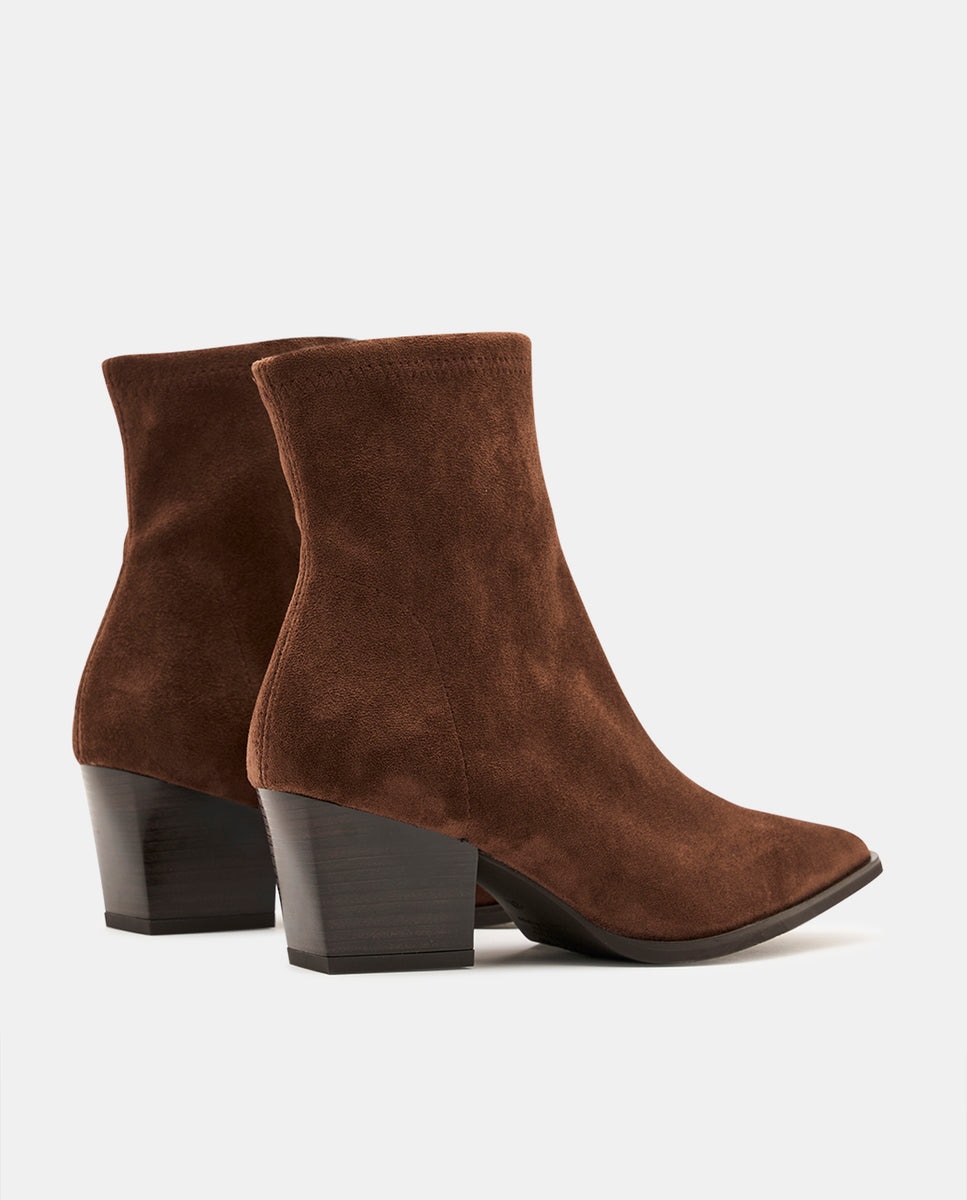 Botines texaco de mujer en efecto ante negro - Miss Elastic - Canela Canela-4