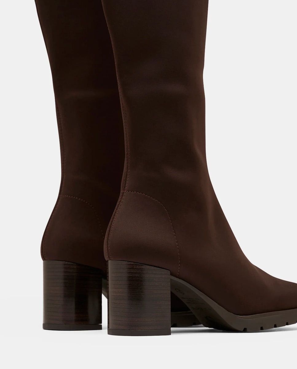 Imagen 5 de Botas menphis de mujer en lycra elástica testa - Miss Elastic - Marrón chocolate Marrón chocolate