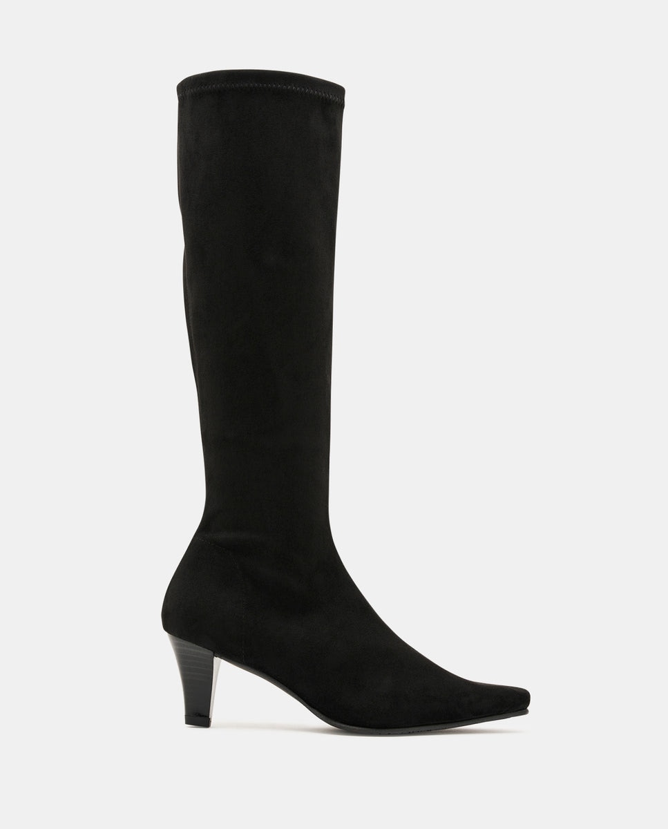 Botas luz de mujer en efecto ante - Miss Elastic - Negro Negro-1