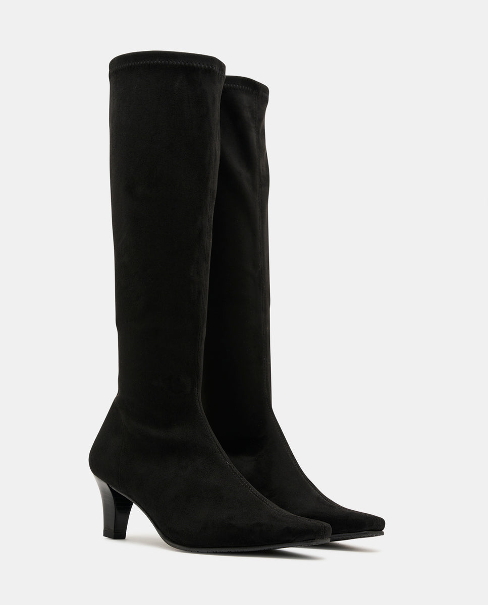 Botas luz de mujer en efecto ante - Miss Elastic - Negro Negro-2