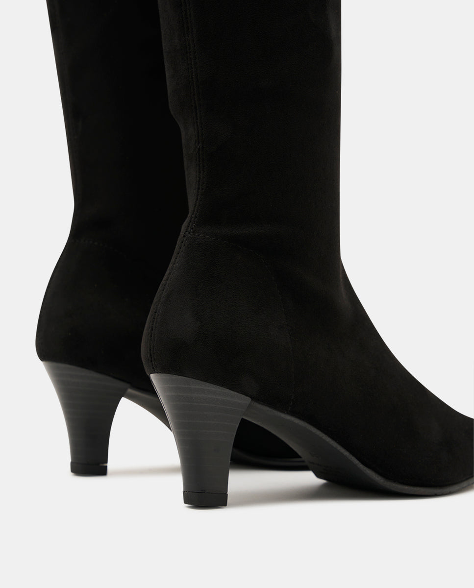 Botas luz de mujer en efecto ante - Miss Elastic - Negro Negro-5