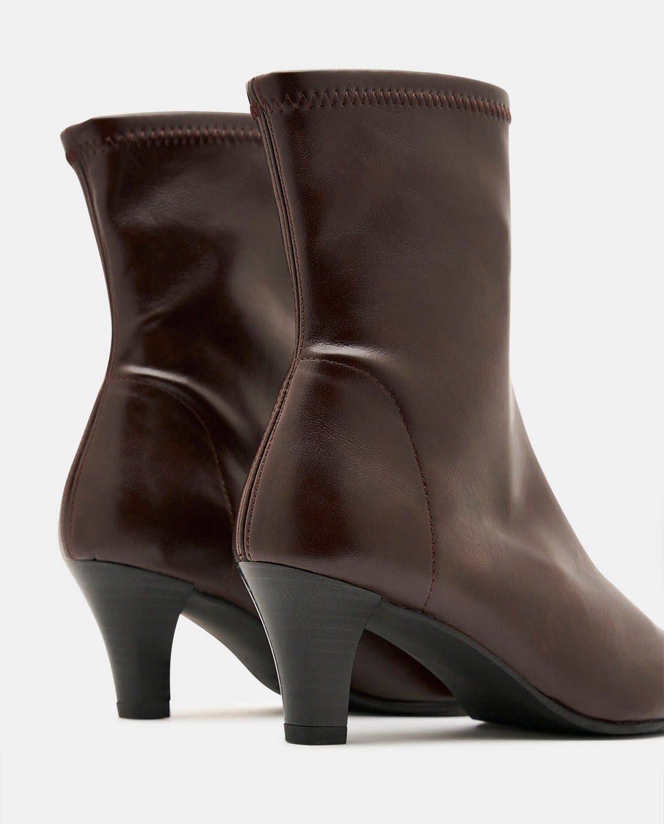 Botines luz de mujer en tejido elástico negro - Miss Elastic - Marrón chocolate Marrón chocolate-5