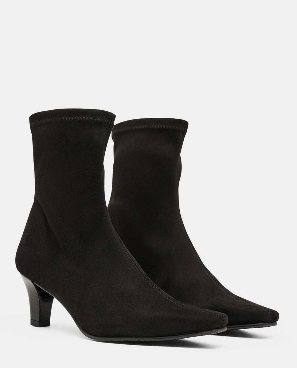 Botines luz de mujer en efecto ante - Miss Elastic - Negro Negro-2