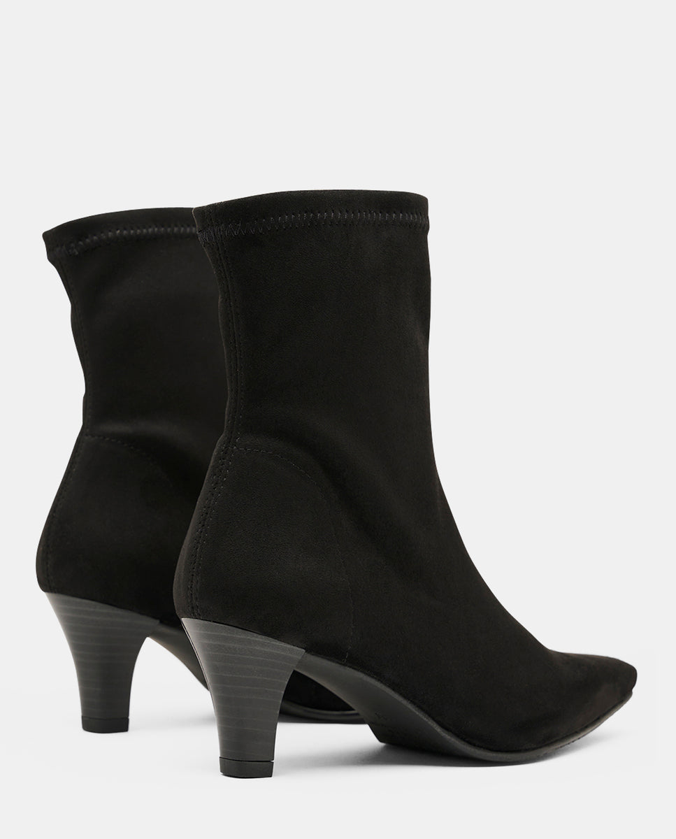 Botines luz de mujer en efecto ante - Miss Elastic - Negro Negro-4