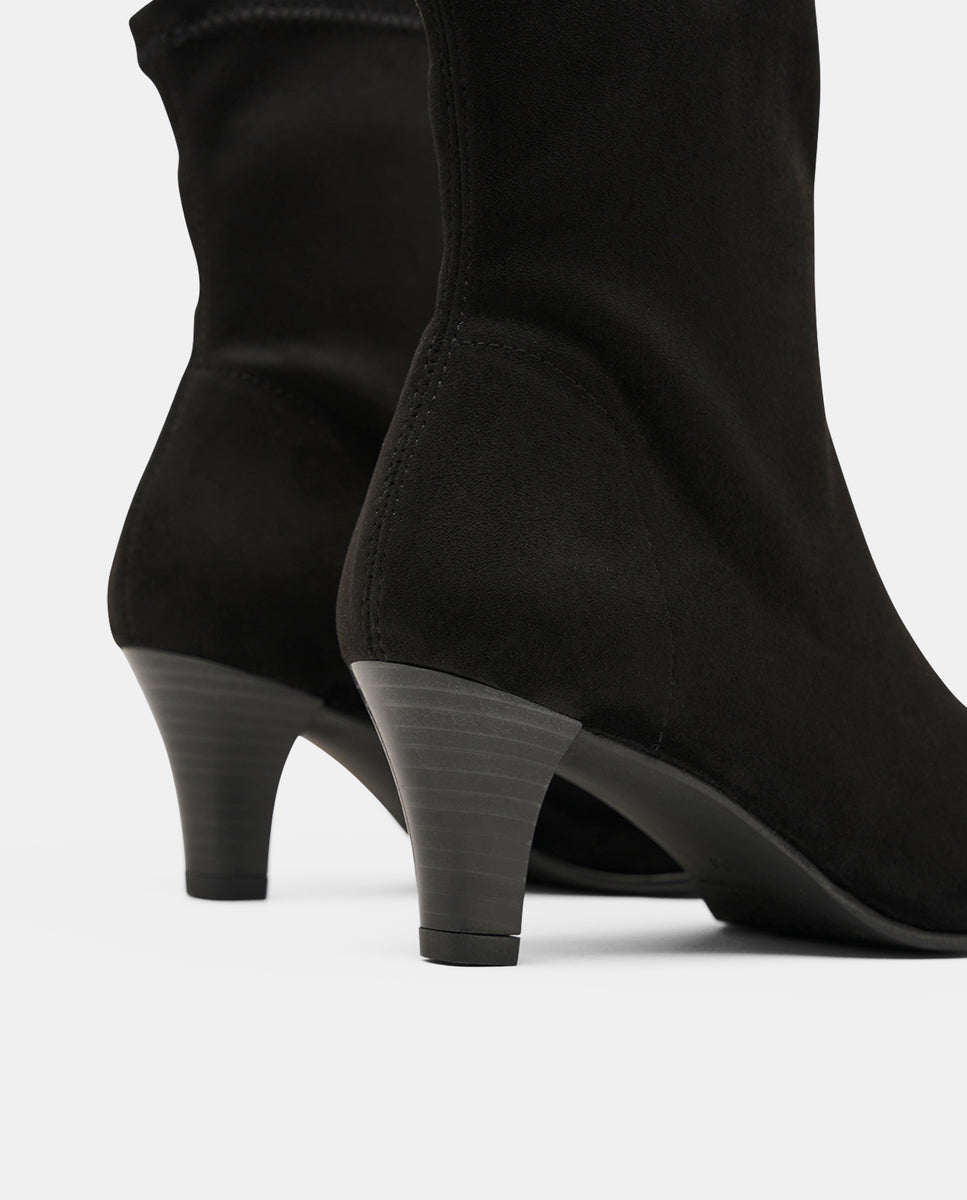 Botines luz de mujer en efecto ante - Miss Elastic - Negro Negro-5