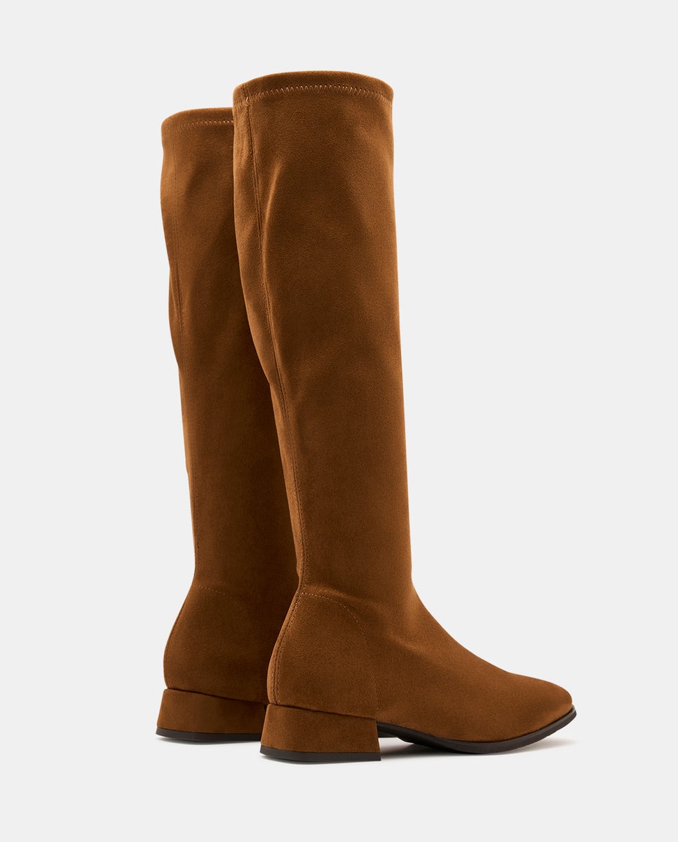Imagen 3 de Botas faxe studio de mujer en efecto ante - Miss Elastic - Canela Canela