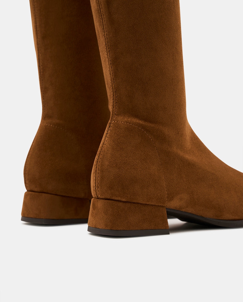 Imagen 5 de Botas faxe studio de mujer en efecto ante - Miss Elastic - Canela Canela