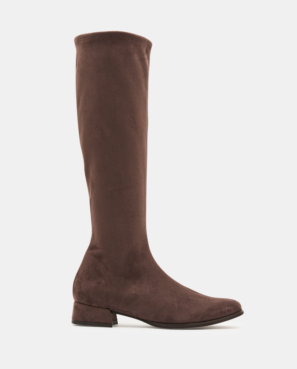 Imagen 2 de Botas faxe studio de mujer en efecto ante canela - Miss Elastic - Marrón chocolate Marrón chocolate