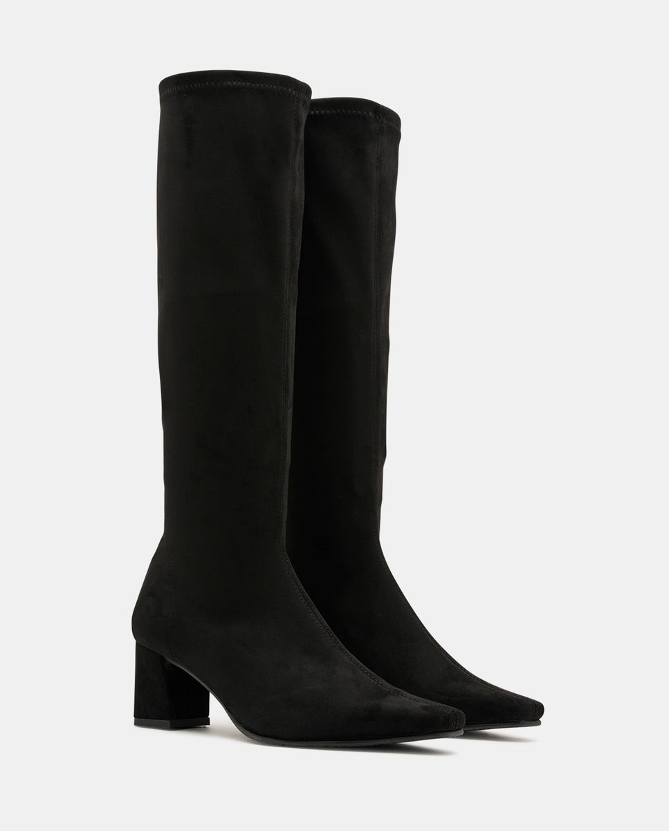 Imagen 2 de Botas luzes de mujer en efecto ante marrón - Miss Elastic - Negro Negro