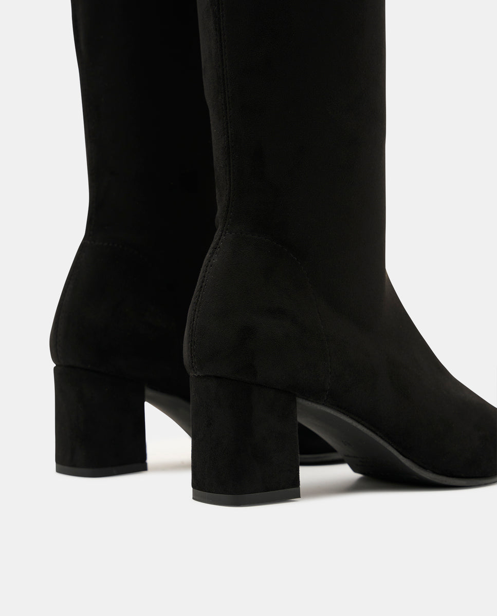 Imagen 5 de Botas luzes de mujer en efecto ante marrón - Miss Elastic - Negro Negro
