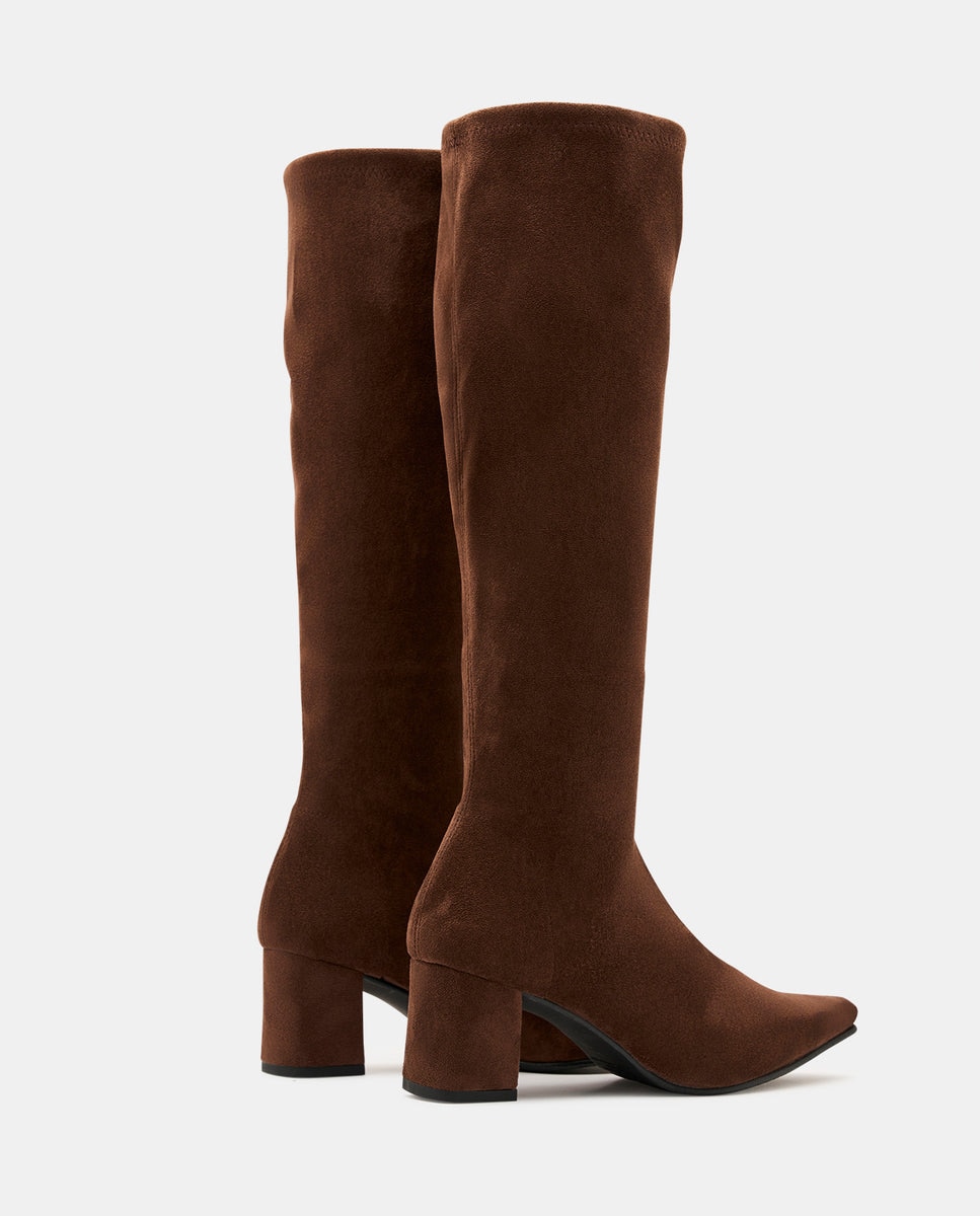 Imagen 3 de Botas luzes de mujer en efecto ante - Miss Elastic - Marrón Marrón