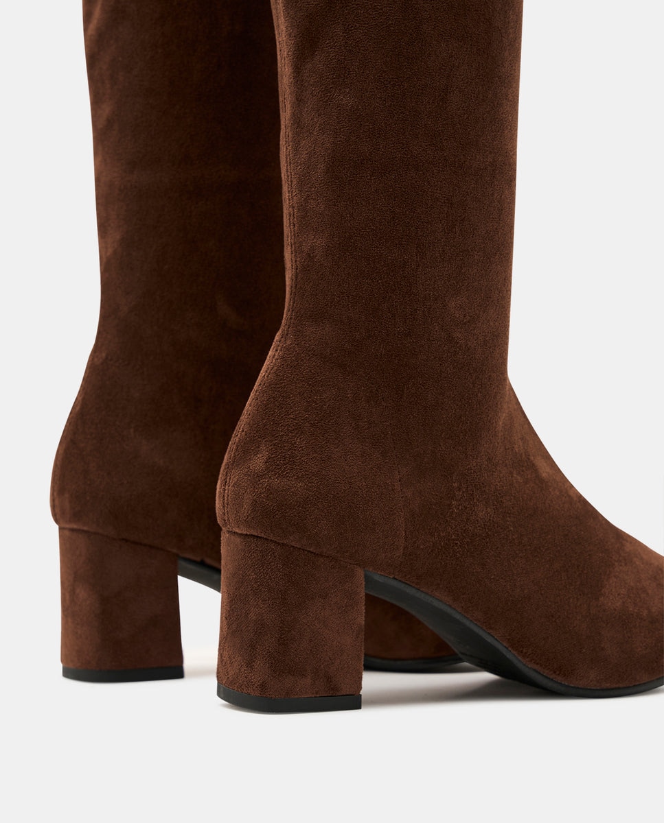 Imagen 5 de Botas luzes de mujer en efecto ante - Miss Elastic - Marrón Marrón