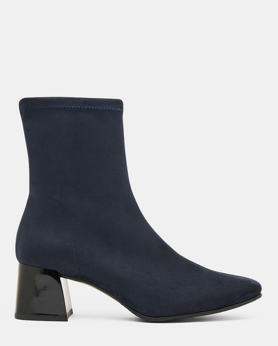 Botines fax botin de mujer en efecto ante marino - Miss Elastic - Azul marino Azul marino-3