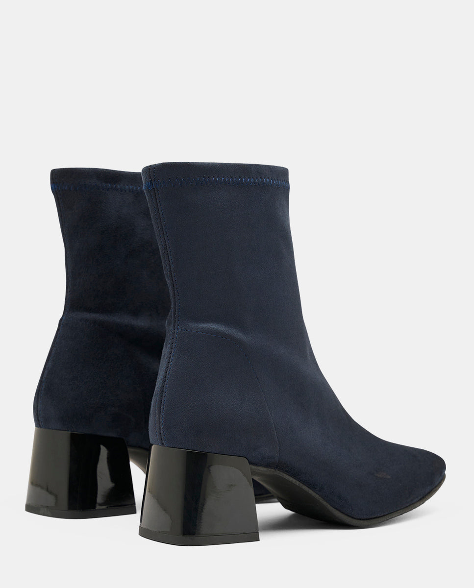 Botines fax botin de mujer en efecto ante marino - Miss Elastic - Azul marino Azul marino-4
