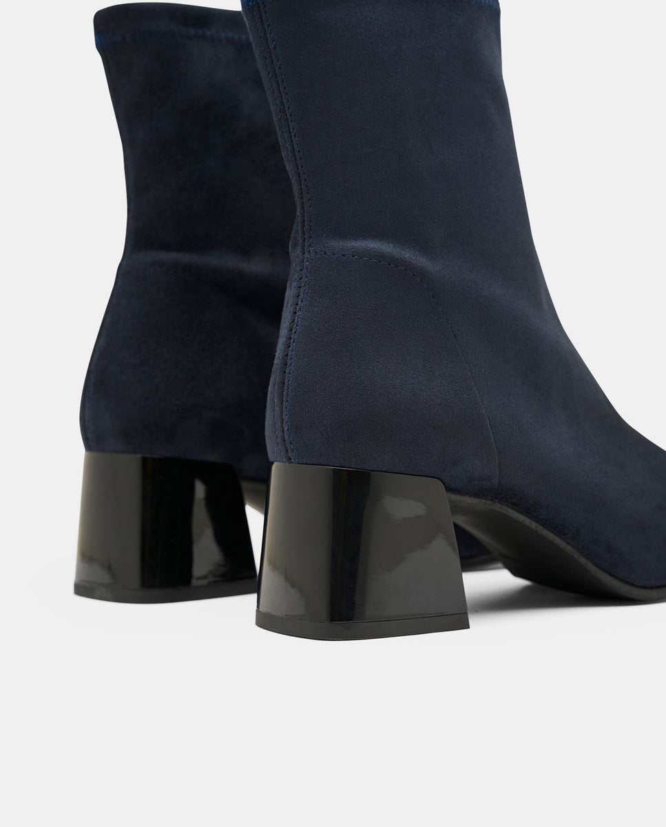 Botines fax botin de mujer en efecto ante marino - Miss Elastic - Azul marino Azul marino-5