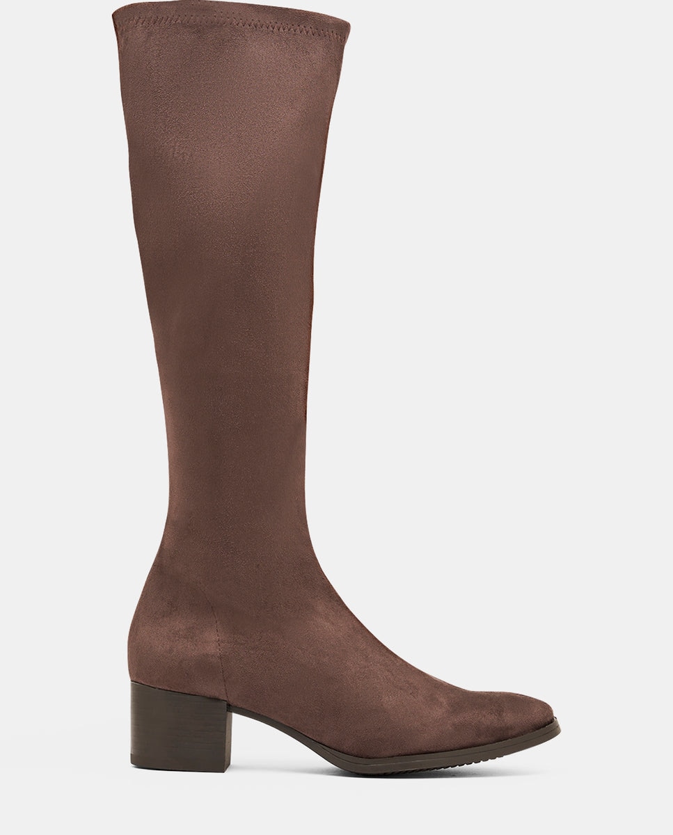 Imagen 2 de Botas corso de mujer en efecto ante testa - Miss Elastic - Marrón chocolate Marrón chocolate