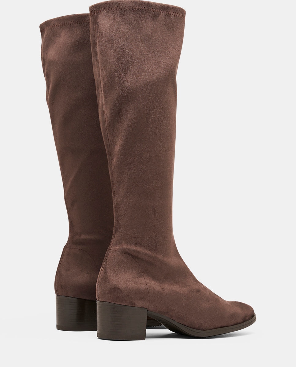 Imagen 4 de Botas corso de mujer en efecto ante testa - Miss Elastic - Marrón chocolate Marrón chocolate