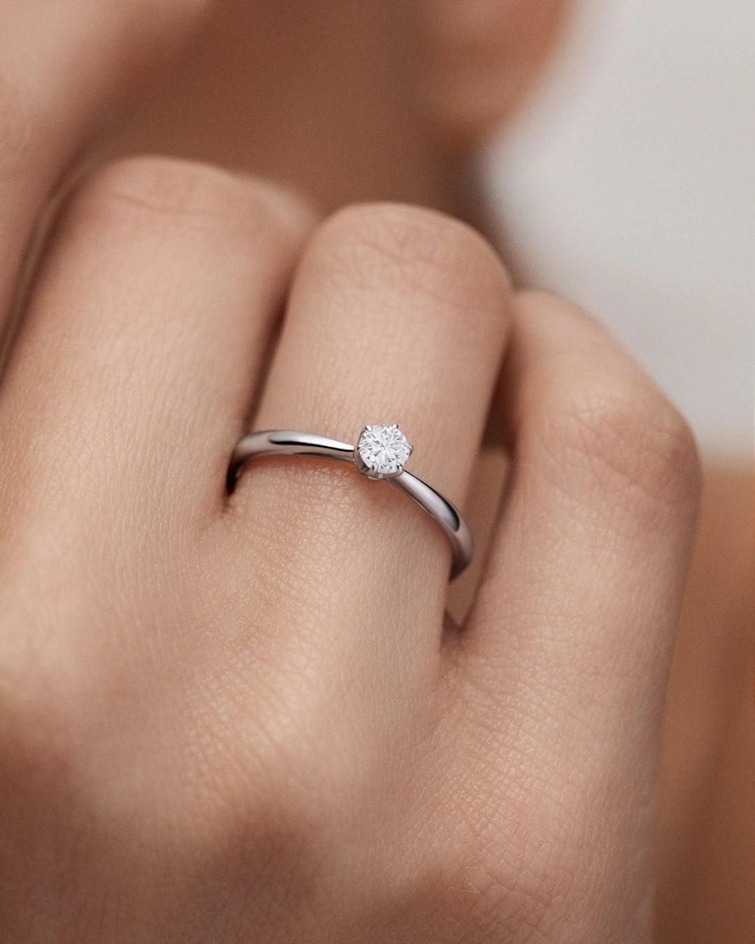 Anillo de compromiso always de diamante 0,20 cts. en oro blanco de 18 kt - MUMIT - Blanco Blanco-2