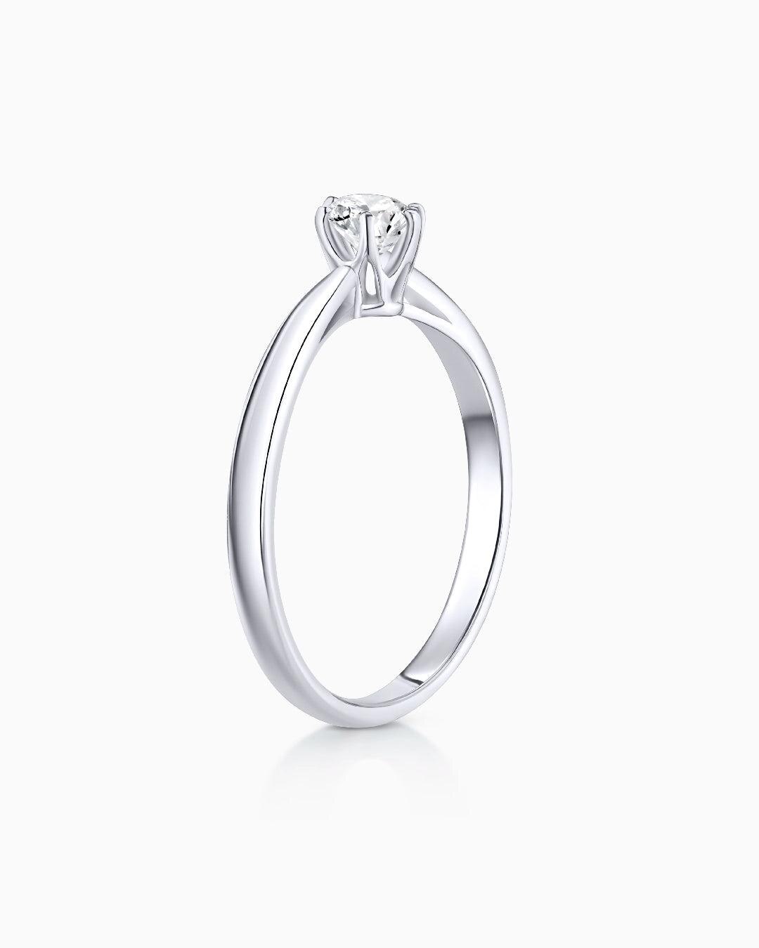 Anillo de compromiso always de diamante 0,20 cts. en oro blanco de 18 kt - MUMIT - Blanco Blanco-4