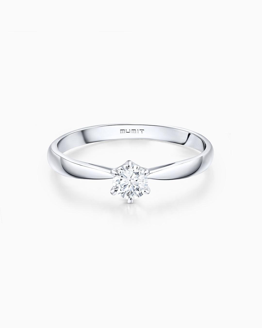 Imagen 1 de Anillo de compromiso always de diamante 0,30 cts. en oro blanco de 18 kt - MUMIT - Blanco Blanco