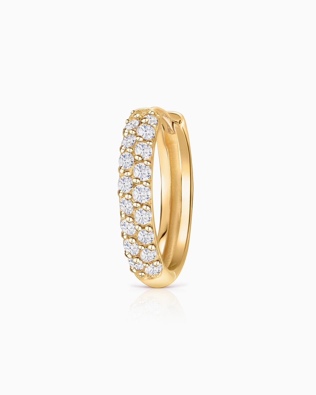 Imagen 0 de Pendiente piercing slice de diamantes en oro de 18 kt Blanco