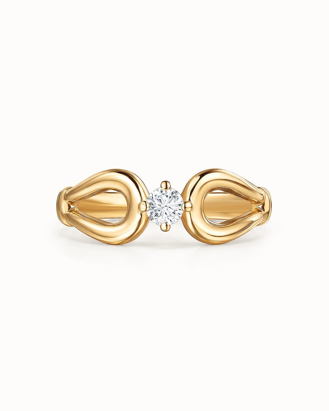 Imagen 1 de Sortija liora nudo de diamante en oro amarillo de 18 kt Dorado