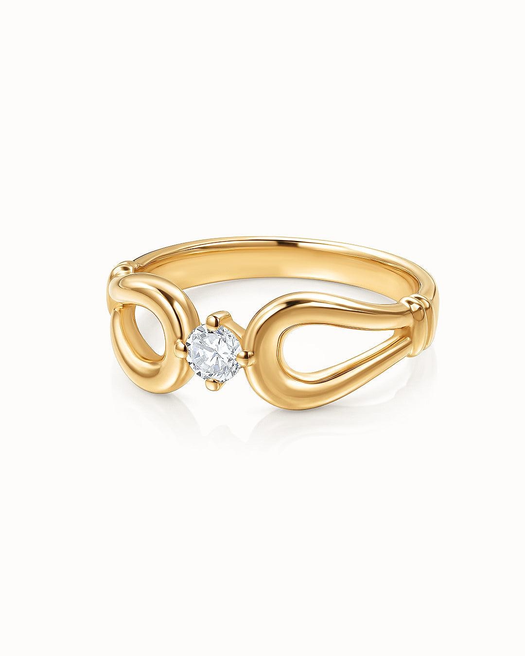 Imagen 4 de Sortija liora nudo de diamante en oro amarillo de 18 kt - MUMIT - Dorado Dorado