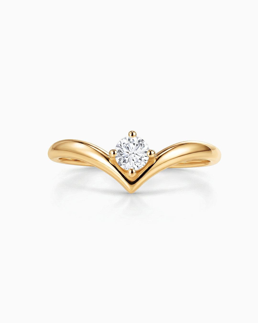 Imagen 1 de Sortija liora aria de diamante en oro amarillo de 18 kt Dorado