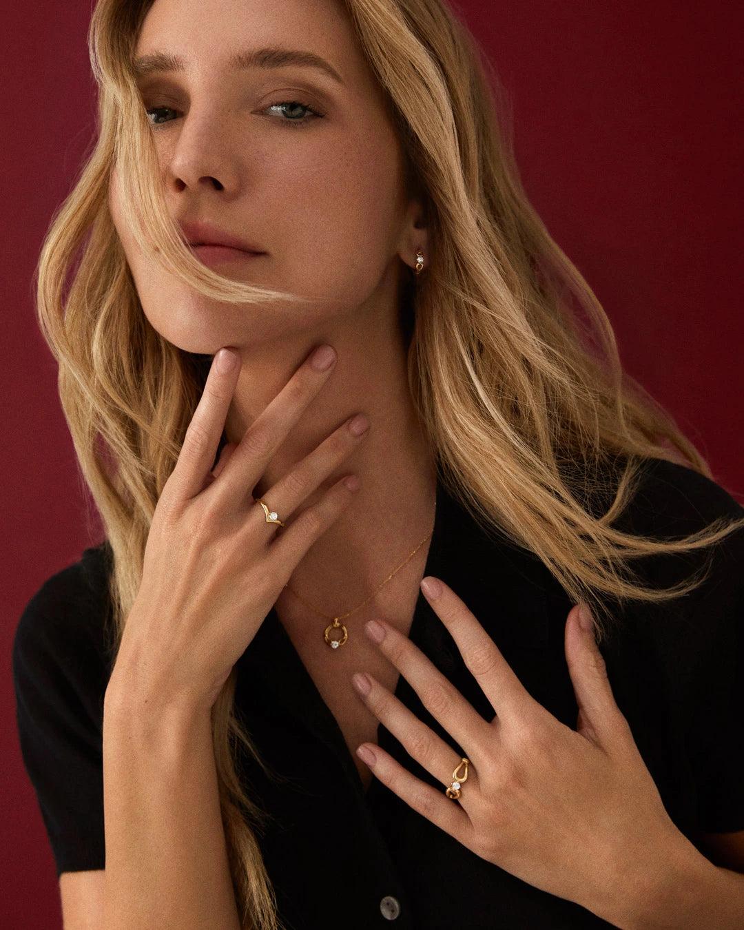 Imagen 3 de Sortija liora aria de diamante en oro amarillo de 18 kt - MUMIT - Dorado Dorado