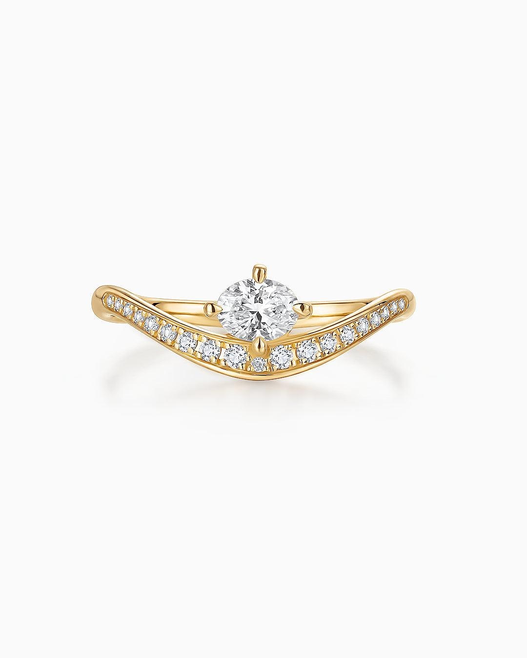 Imagen 1 de Sortija liora senda de diamantes en oro amarillo de 18 kt Dorado