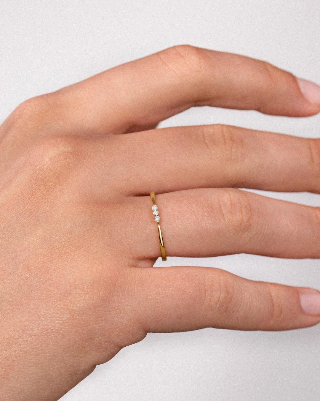 Sortija sweet diamonds en oro amarillo de 18 kt - MUMIT - Dorado Dorado-2