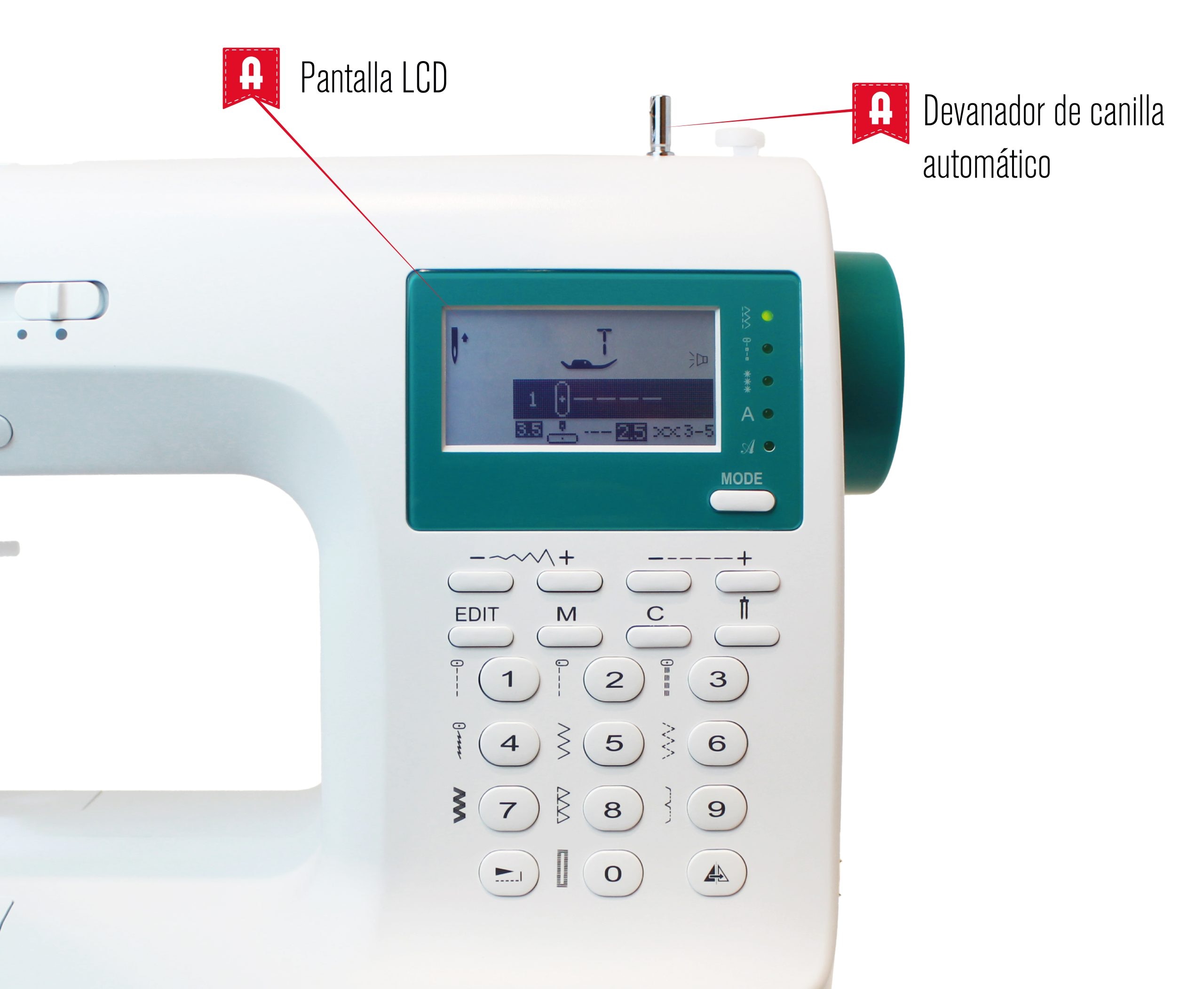 Máquina de coser Alfa ZART+ 404 puntadas - Blanco Blanco-6