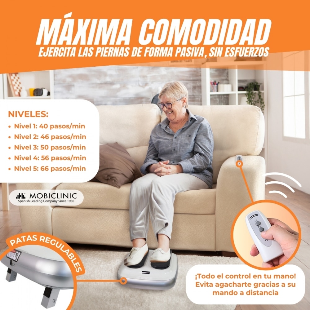 Imagen 4 de Ejercitador de pies y piernas eléctrico con control remoto mejora la circulación masaje Legfit Mobiclinic