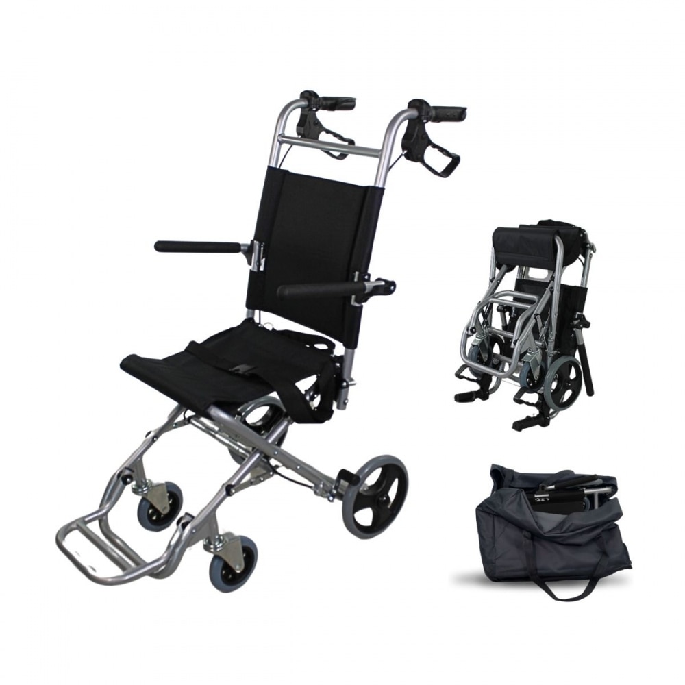 Imagen 0 de Silla de ruedas para tránsito Júpiter Estrecha Asiento 30 cm Frenos Clinicalfy
